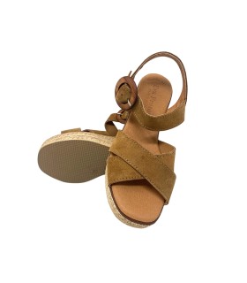 Sandália feminina de couro EVA FRUTOS 5816