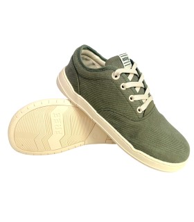 Sapato masculino MUSTANG 84800, elegante e na cor cáqui.