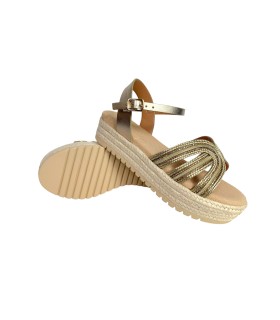 Damensandale MUSTANG 54501 gold