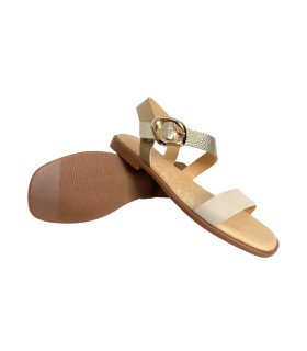 Sandália feminina MUSTANG 53334 bege