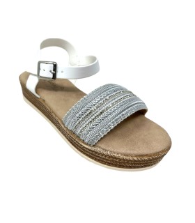 BUBBLE BOBBLE c1338 silberne Mädchensandale