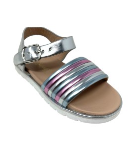 sandale argentée pour fille BUBBLE BOBBLE c1394