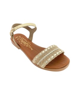 Sandália feminina DUENDY 3811 platina