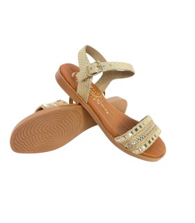 Sandália feminina DUENDY 3811 platina