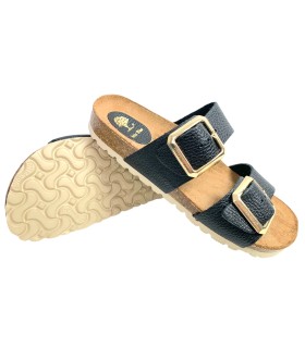 Sandália feminina preta INTER BIOS 7232