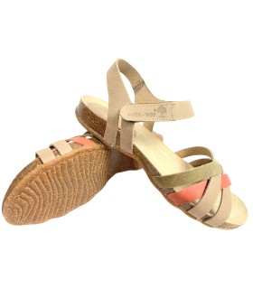 sandale beige pour femme INTER BIOS 4486