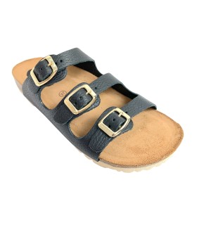 Sandália feminina preta INTER BIOS 7231
