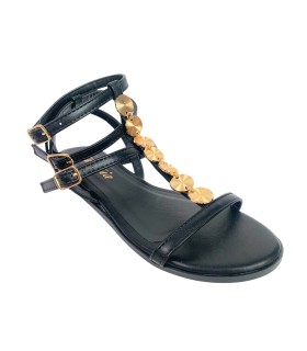 Sandália feminina preta ISTERIA 25091