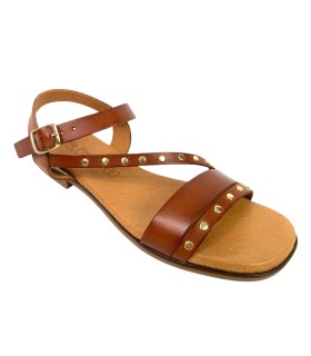 Sandália feminina de couro EVA FRUTOS 3079