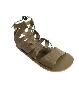 Sandália feminina VIVANT 8103, modelo discreto, cor cáqui.
