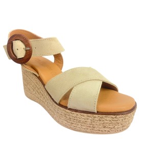 EVA FRUTOS Damen Sandale 5816 beige