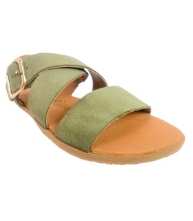 Sandália feminina VIVANT 9100, modelo discreto, cor cáqui.