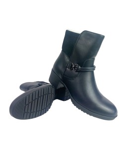 Bota feminina de cano curto HISPAFLEX 2544 preta