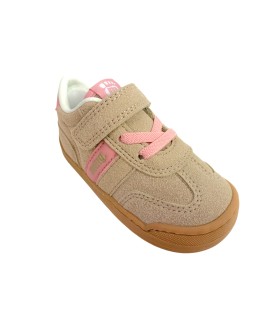 Sapato infantil Mustang Kids 49060 bege ecológico para meninas