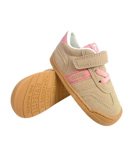 Sapato infantil Mustang Kids 49060 bege ecológico para meninas
