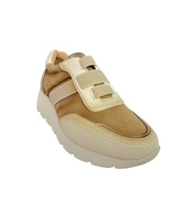 Sapato feminino AMARPIES 29417 e cor taupe