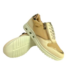 Sapato feminino AMARPIES 29410 e cor taupe