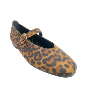 Sapato feminino D'ANGELA 29001 ddn com estampa de leopardo