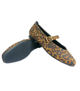 Sapato feminino D'ANGELA 29001 ddn com estampa de leopardo