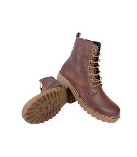 Botas de cano curto femininas CHACAL 7251 marrom