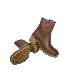 Bota feminina de cano curto XTI 144455, marrom