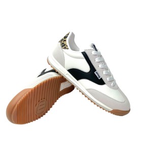 Sapato feminino MUSTANG 60858 preto e branco