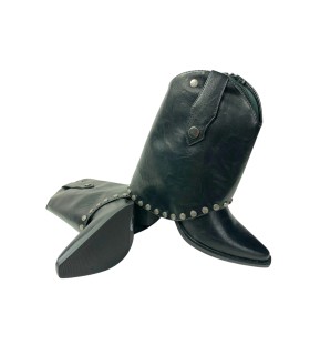 Botas de cano curto femininas pretas ISTERIA 592