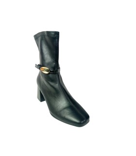 Botas de cano curto femininas pretas BIENVE db5565