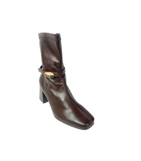 Botas de cano curto femininas BIENVE db5565 marrons