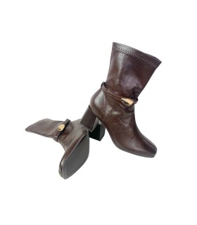 Botas de cano curto femininas BIENVE db5565 marrons