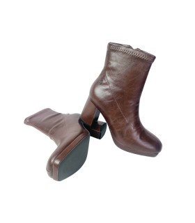 Botas de cano curto femininas BIENVE a5421 marrons