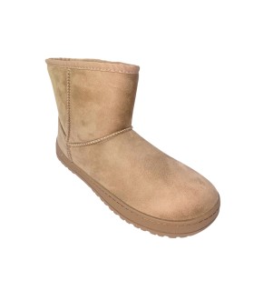 Bota feminina de cano curto MUSTANG 55295 na cor taupe.