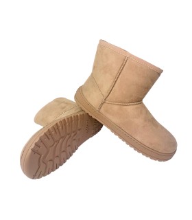 Bota feminina de cano curto MUSTANG 55295 na cor taupe.