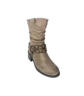 Botas de cano curto femininas MUSTANG 54666 marrons
