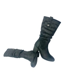 Bota feminina preta MUSTANG 59357