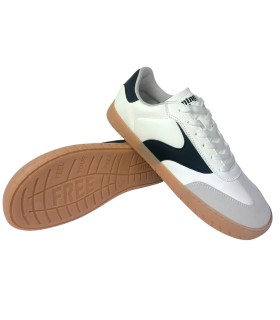 Sapato masculino MUSTANG 84806, elegante, preto e branco.