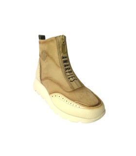 Botas de cano curto femininas AMARPIES 29419 e cor taupe