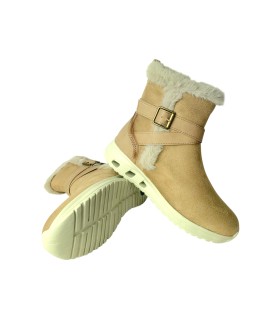 Botas de cano curto femininas AMARPIES 29413 e cor taupe