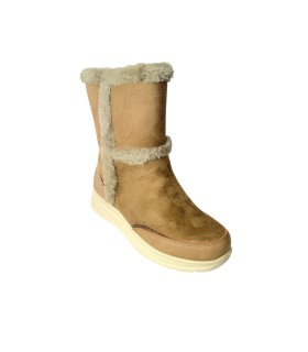 Botas de cano curto femininas AMARPIES 29355 na cor taupe