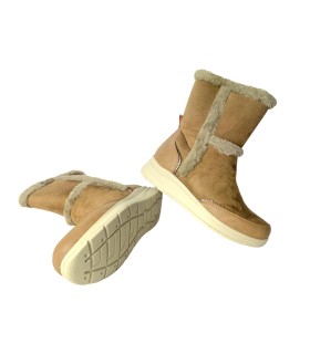 Botas de cano curto femininas AMARPIES 29355 na cor taupe