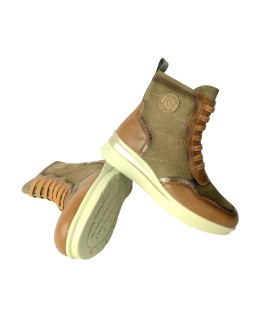 Botas de cano curto femininas AMARPIES 29422 e cor taupe