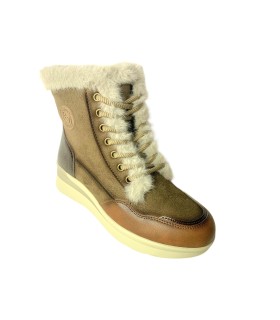 Botas de cano curto femininas AMARPIES 29423 e cor taupe