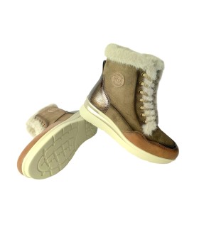 Botas de cano curto femininas AMARPIES 29423 e cor taupe