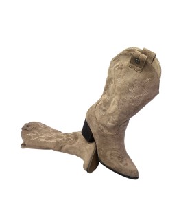 Bota feminina BIENVE 2a1401 cinza