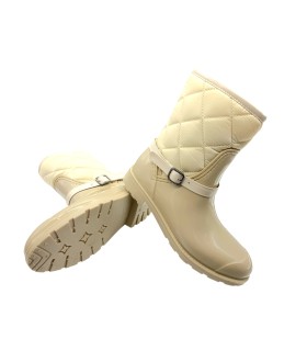 Bota de chuva bege KELARA k21117 para mulheres