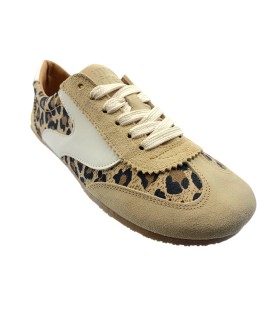 Sapato feminino MUSTANG 60958, estampa de leopardo