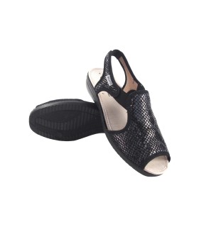 Sapatilha feminina delicada para pés MURO 832 preta