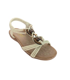 Sandália feminina AMARPIES 28685 abz platina