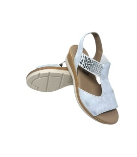 Sandales argentées pour femmes BAERCHI 40202