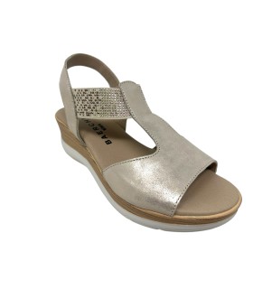Sandália feminina dourada BAERCHI 40202